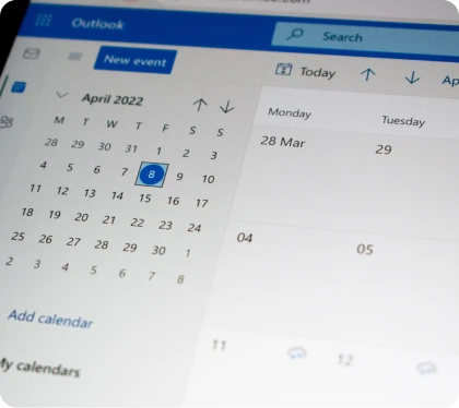 Gestion calendrier outlook