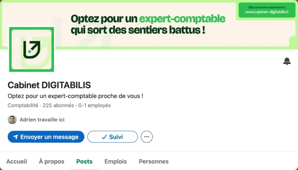 LinkedIn du cabinet Digitabilis
