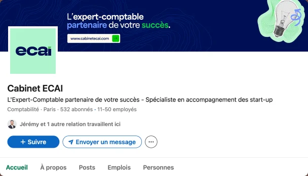 LinkedIn du cabinet ECAI